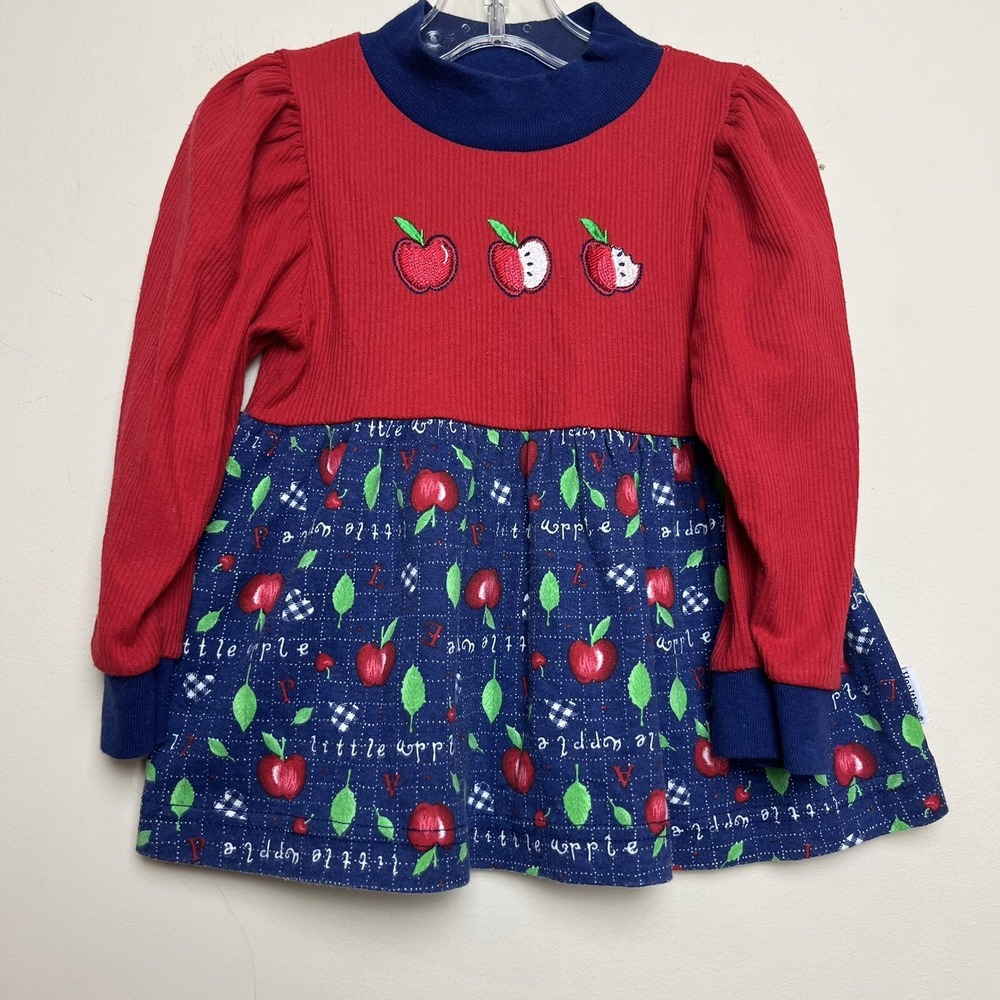 Health-tex Vintage USA Made Apple‎ Knit Fit Flare Dress Tunic 4T